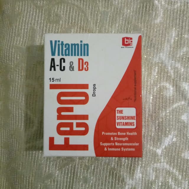 DROP FEROL-D3   VIT  D3 400 + VIT A 1500 IU + VIT C 35MG