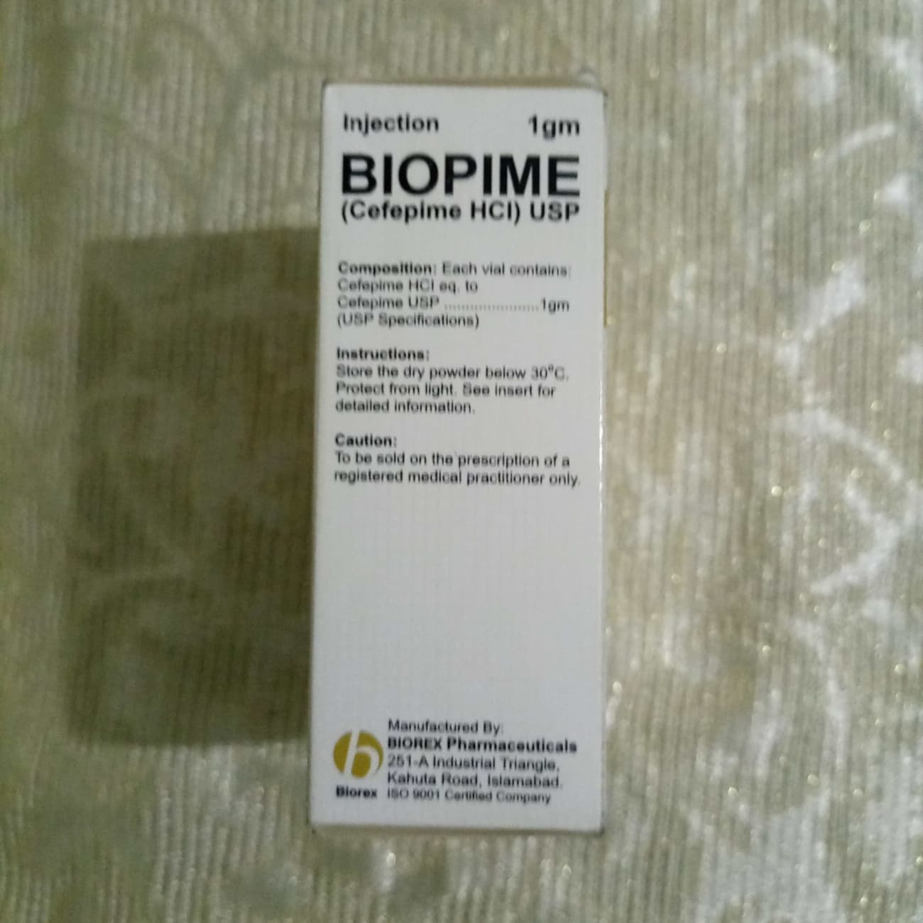 INJ BIOPIME    CEFEPINE 1 G