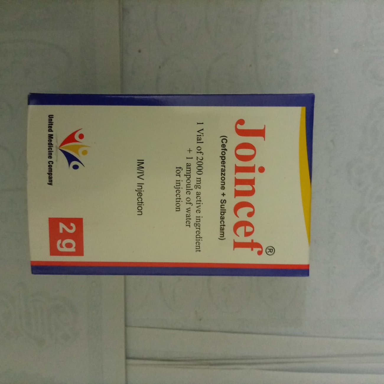INJ JOINCEF   CAFOPERAZONE + SULBECTUM SODIUM 2G