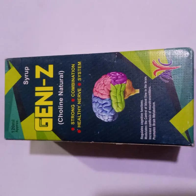 SYP GENI-Z  CHOLINE BITARTRATE 150MG + GINKGO BILOBA EXTRACT 120MG + GINSENG EXTRACT 7MG + MAGNESIUM 10MG + LAVENDER OIL 10MG + COPPER AS CUPRIC 1G + ZINC SULFATE 5 MG