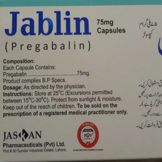 CAP JABLIN 75 MG.   ONE CAPSULE