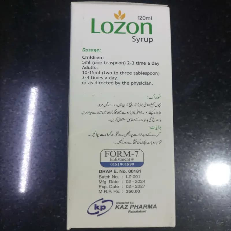 SYP LOZON    NATURAL.     LAXATIVE