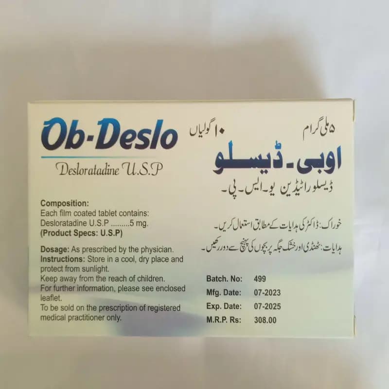 TAB OB-DESLO.          DESLORATODINE 5 MG