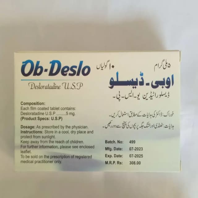 TAB OB-DESLO.          DESLORATODINE 5 MG